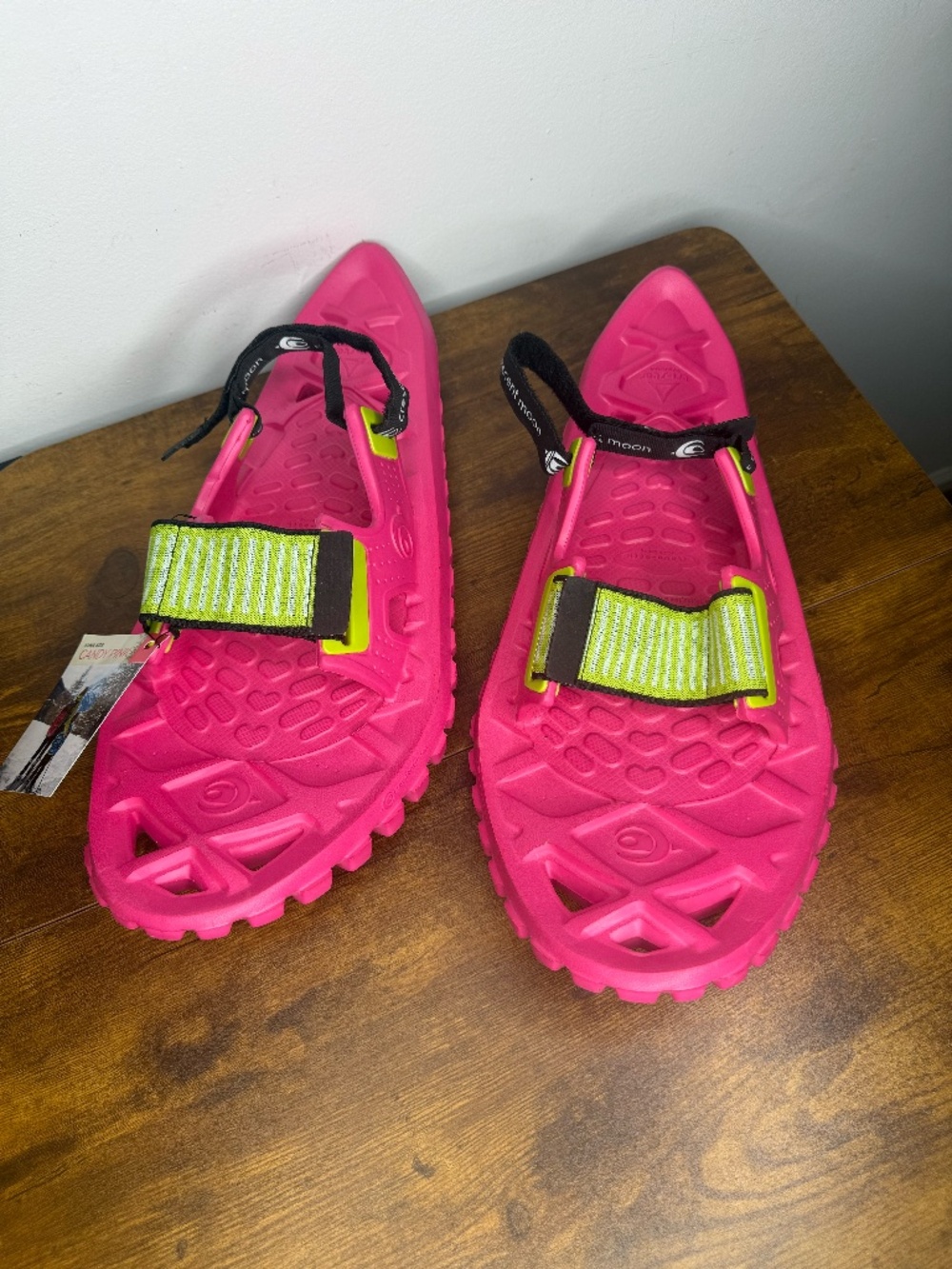 Crescent Moon Kids Foam Snowshoes in "Candy Pink"